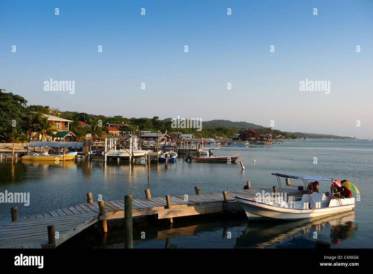 Roatan, les îles de la baie, Honduras, Amérique Centrale Banque D'Images