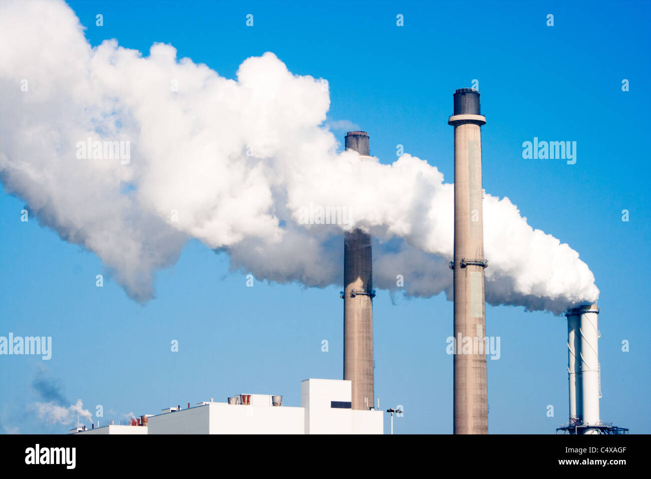 Les tuyaux de l'usine d'émissions de fumée Banque D'Images