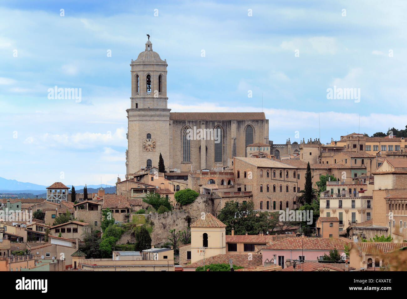 Cathédrale, Gérone, Catalogne, Espagne Banque D'Images