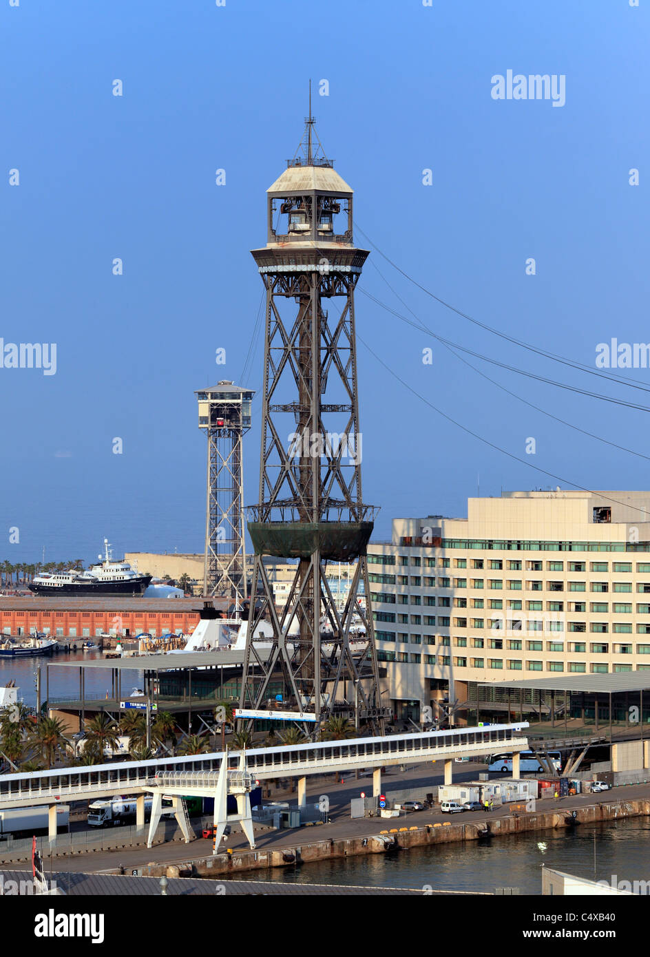 Vue de la ville de Montjuïc, Barcelone, Catalogne, Espagne Banque D'Images