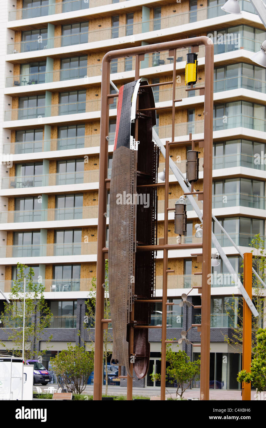 'Kit' par Tony Stallard, un 'bronze' AIRFIX maquette du Titanic Banque D'Images