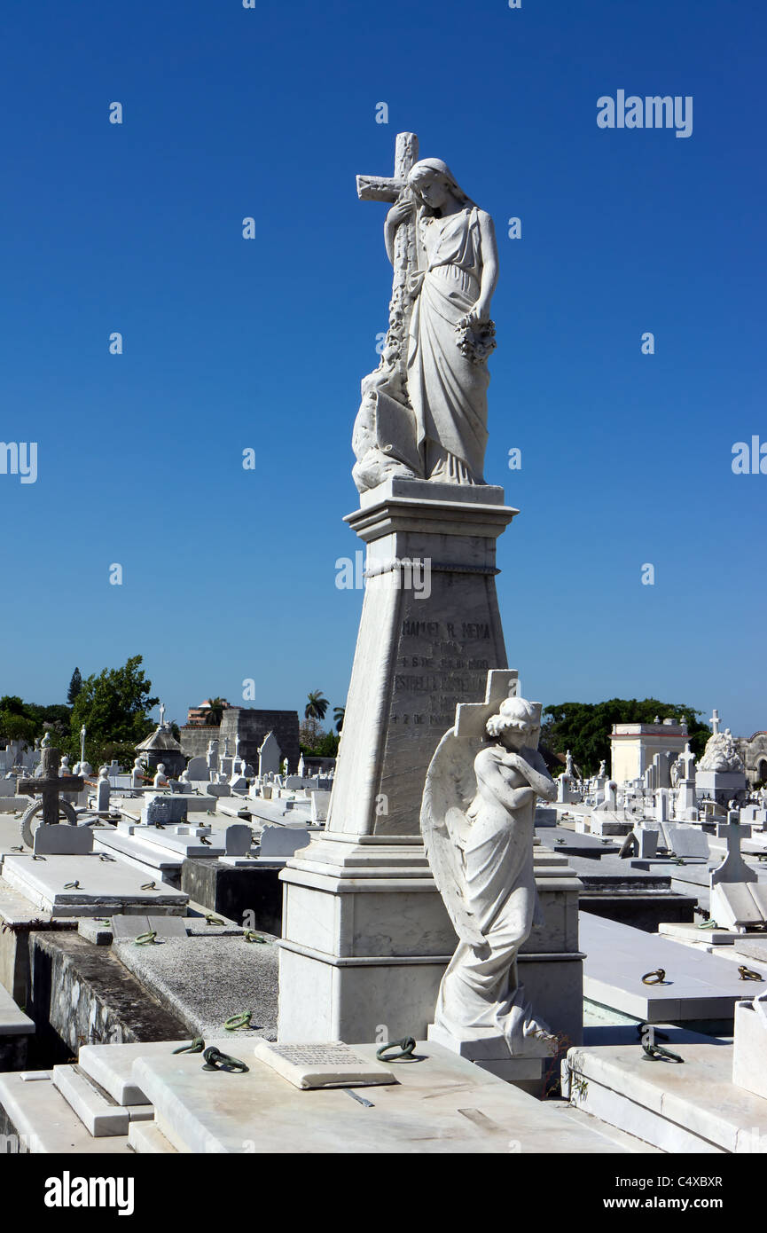 Cimetière Colon (Cementerio de Cristóbal Colón), La Havane, Cuba Banque D'Images