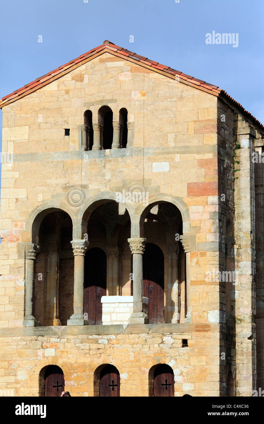 Eglise St Mary au Mont Naranco (Site du patrimoine mondial de l'UNESCO), près de Oviedo, Asturias, Espagne Banque D'Images