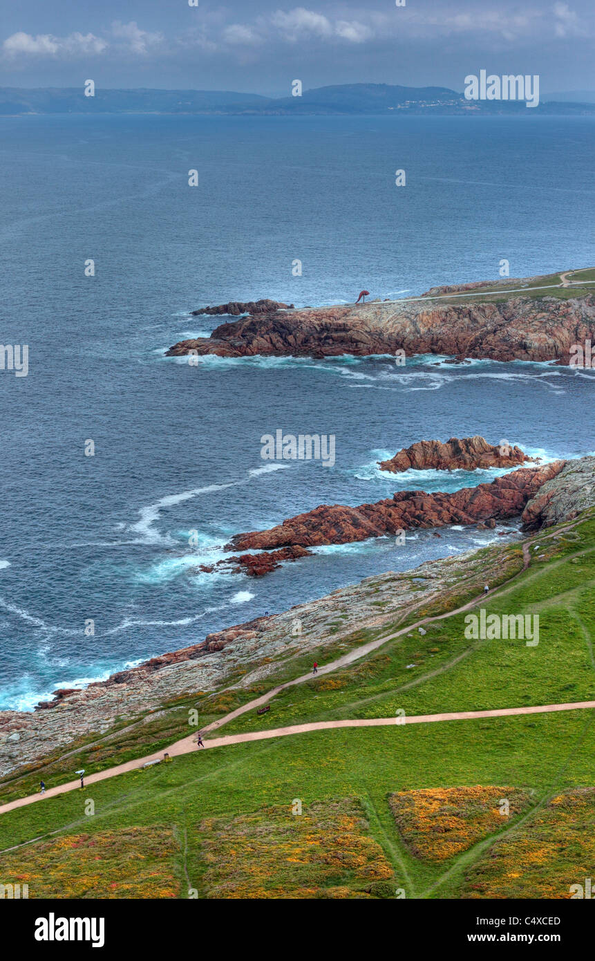 Seascape à partir de la tour d'Hercule, La Corogne, Galice, Espagne Banque D'Images