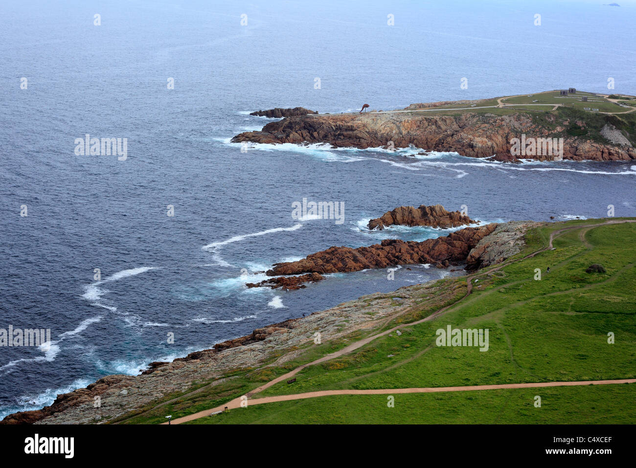 Seascape à partir de la tour d'Hercule, La Corogne, Galice, Espagne Banque D'Images