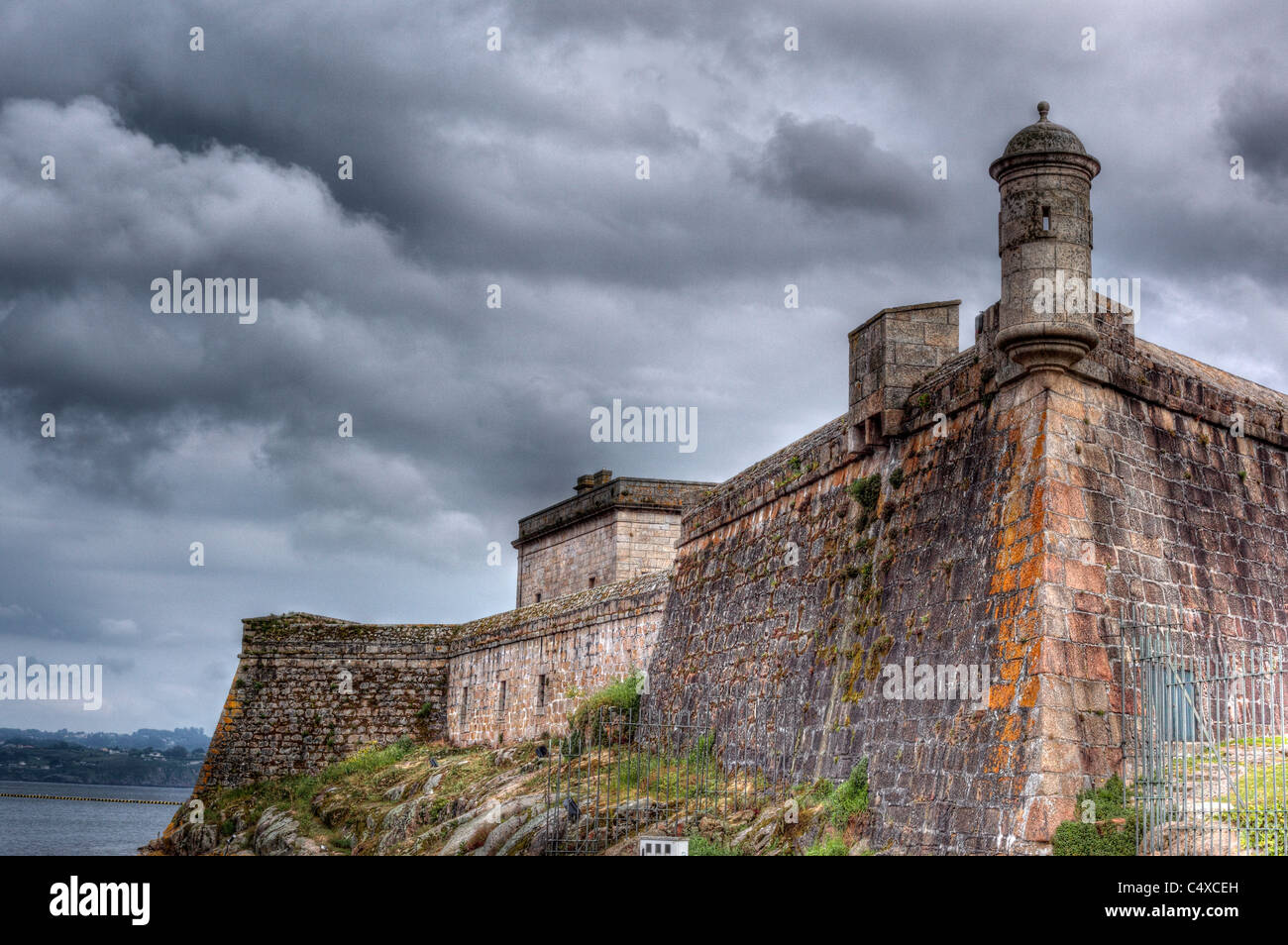 Le Château de San Anton, La Corogne, Galice, Espagne Banque D'Images