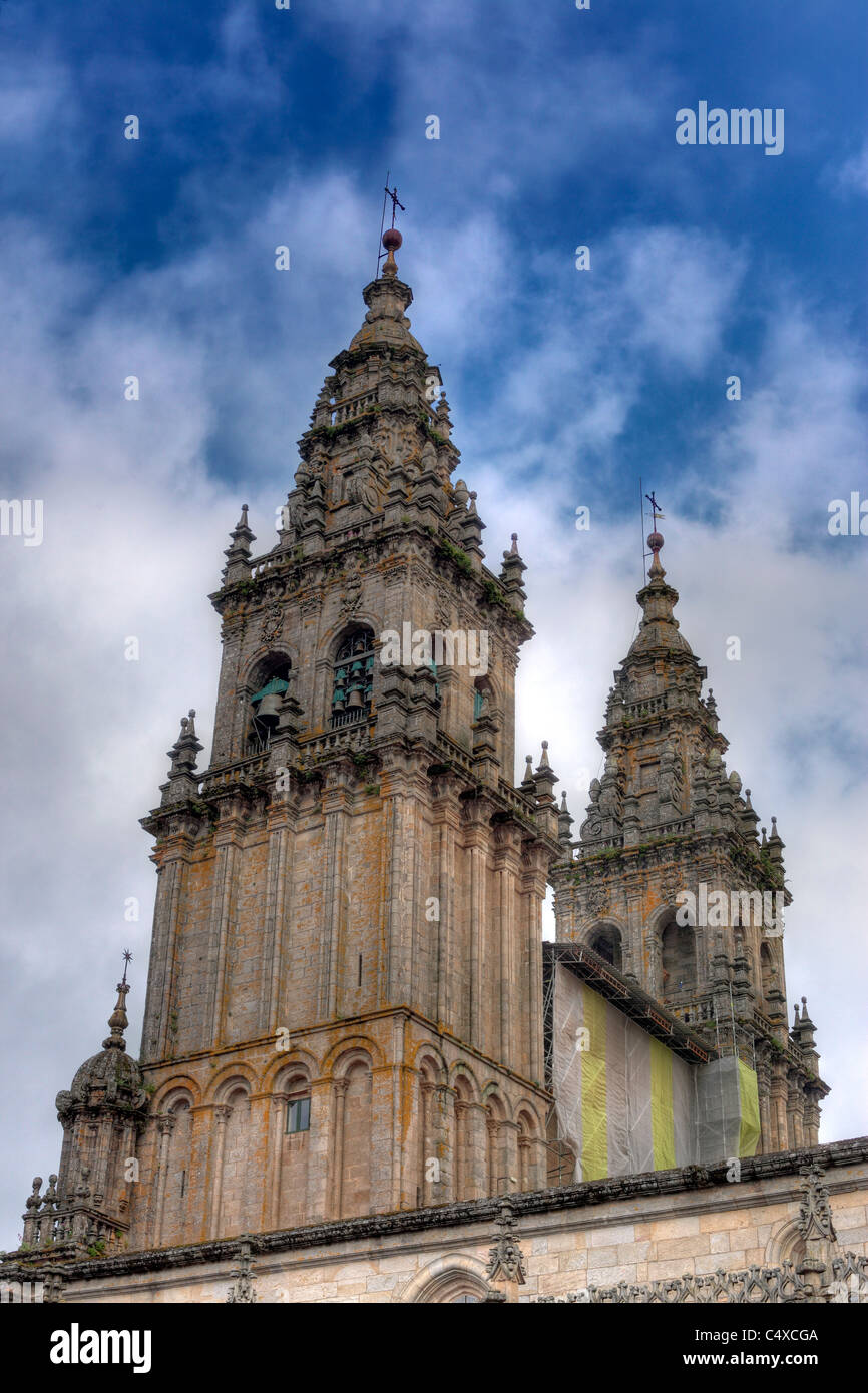 Cathédrale, Saint Jacques de Compostelle, Galice, Espagne Banque D'Images