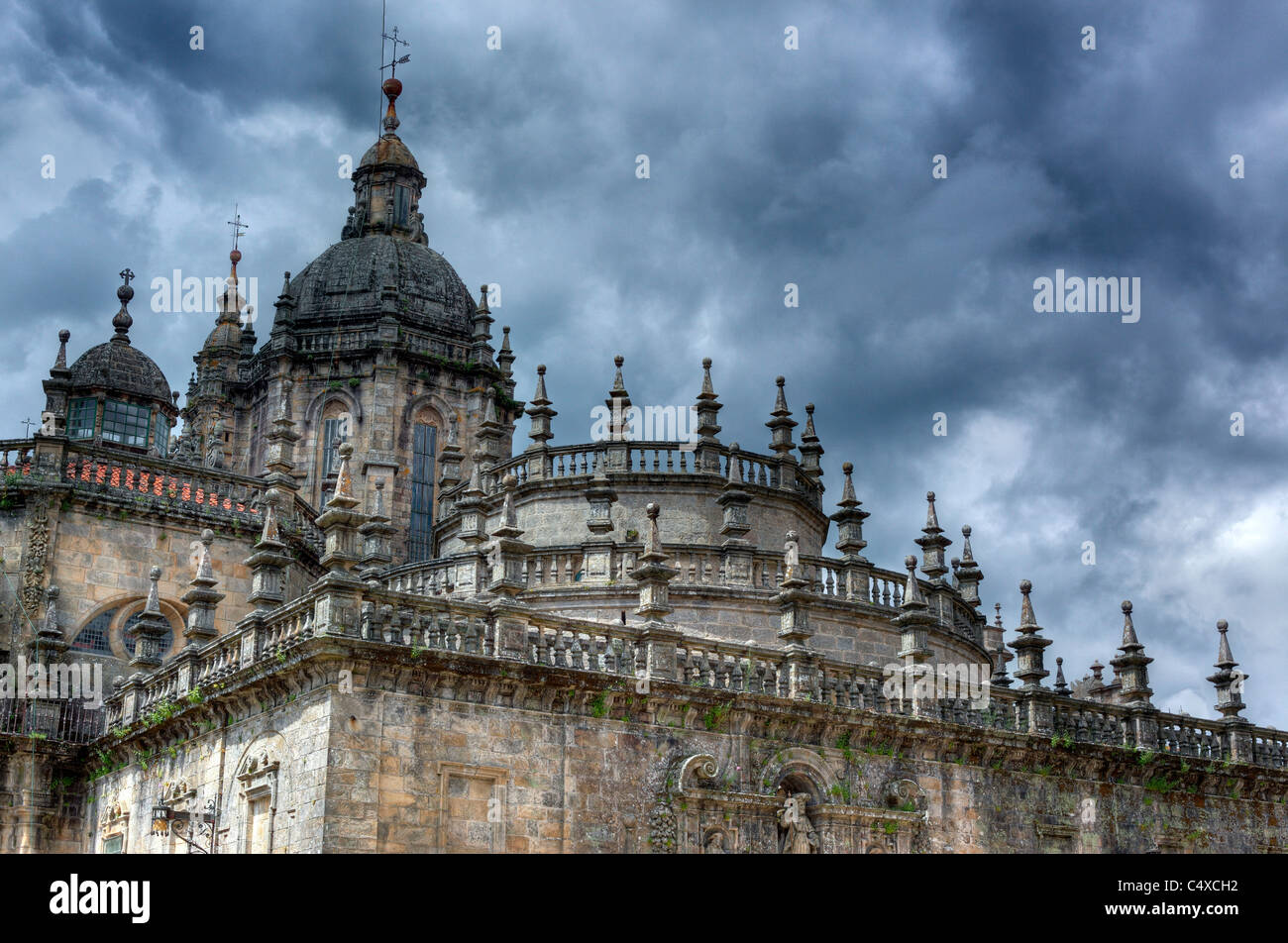 Cathédrale, Saint Jacques de Compostelle, Galice, Espagne Banque D'Images