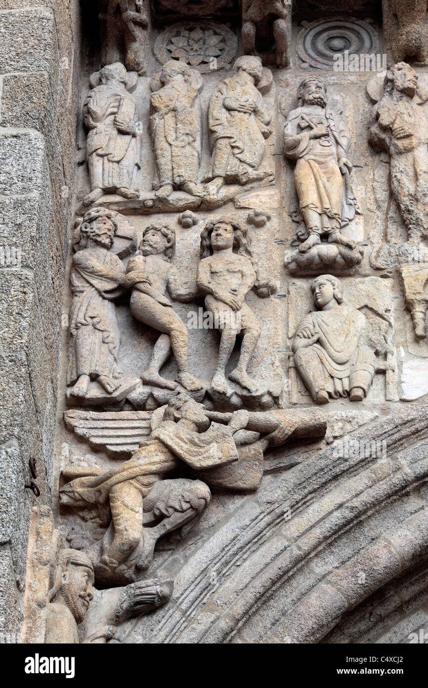 Cathédrale, Saint Jacques de Compostelle, Galice, Espagne Banque D'Images
