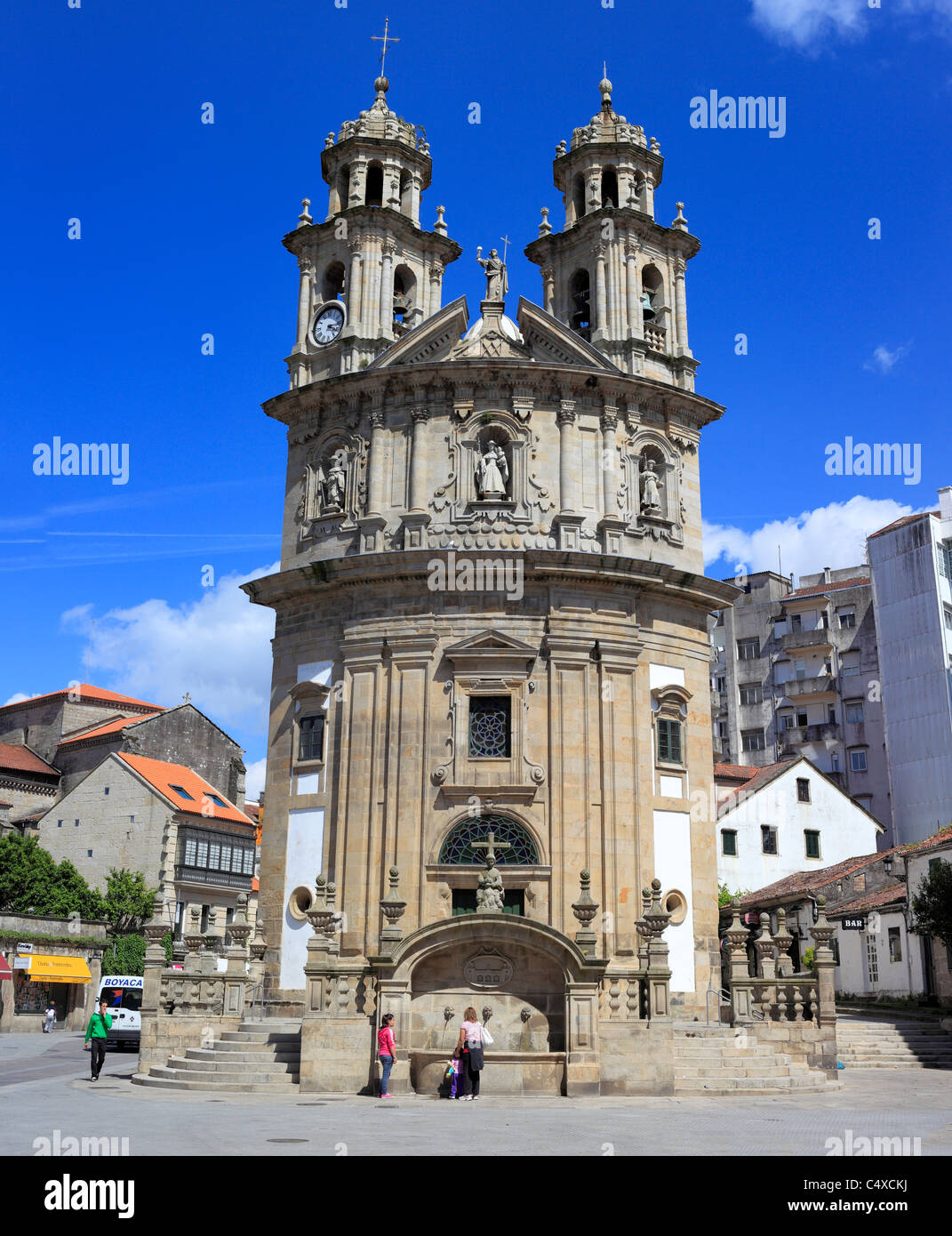 Église de Peregrina, Pontevedra, Galice, Espagne Banque D'Images
