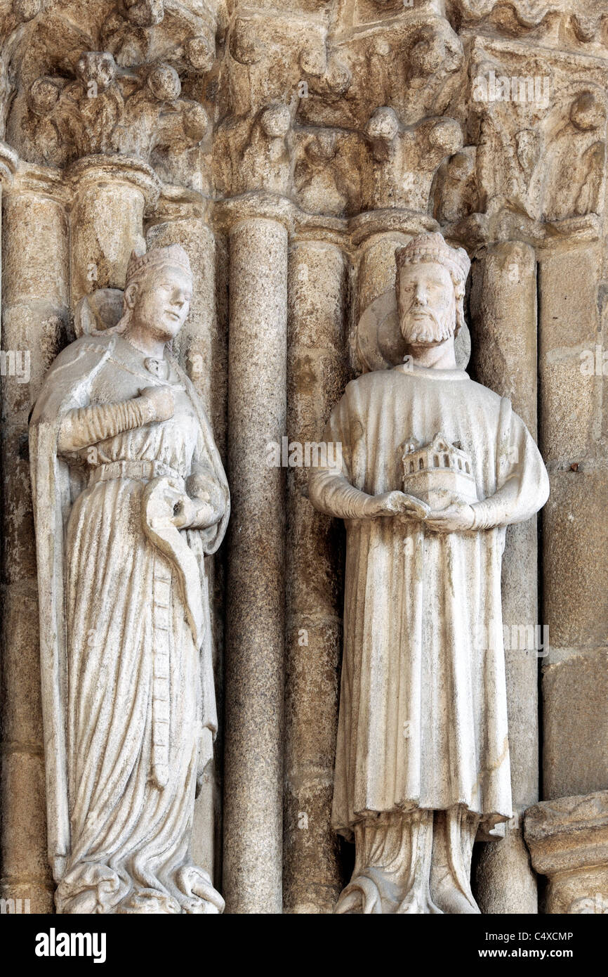 Cathédrale de Santa Maria, Tui, Galice, Espagne Banque D'Images