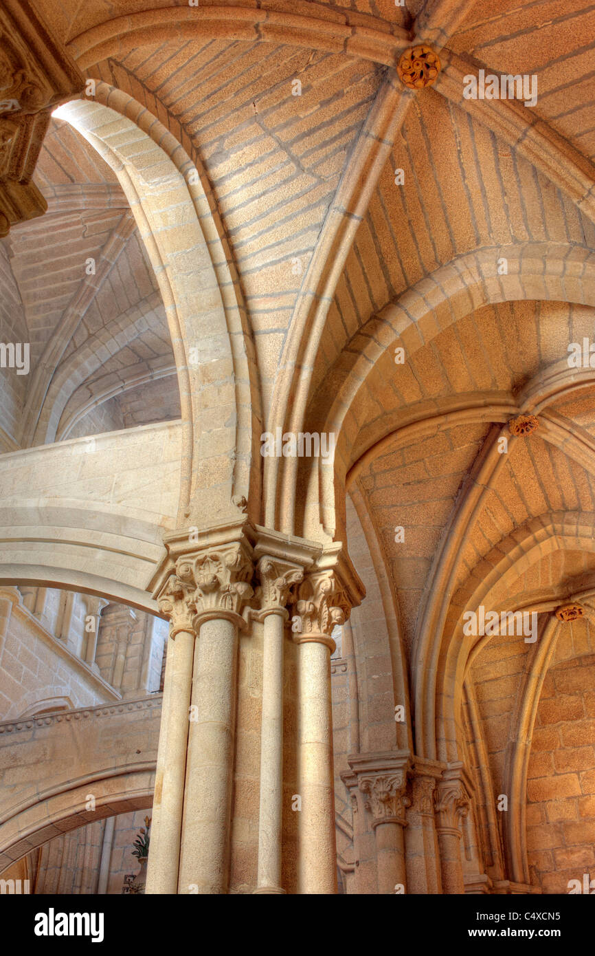 Cathédrale de Santa Maria, Tui, Galice, Espagne Banque D'Images