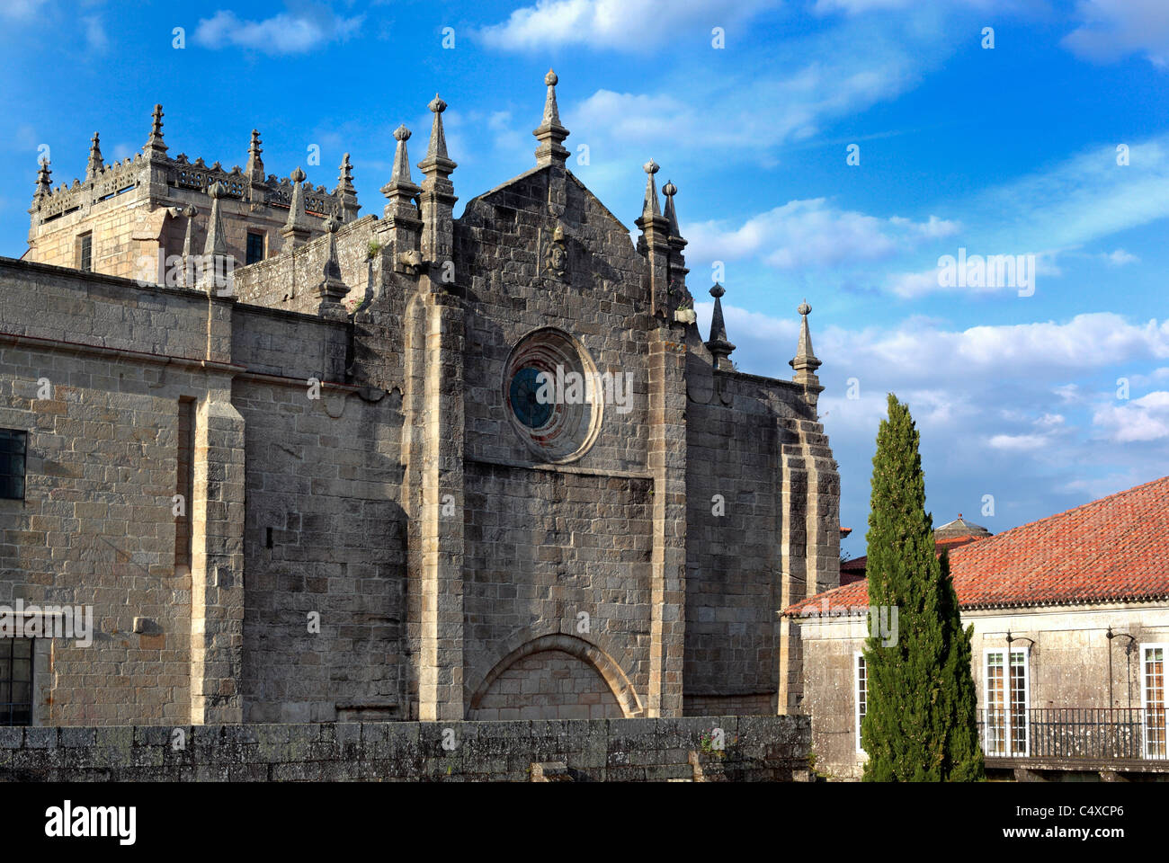 Cathédrale de Santa Maria, Tui, Galice, Espagne Banque D'Images