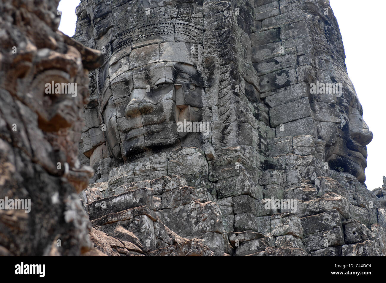 Le temple du Bayon, Angkor Wat, au Cambodge. Banque D'Images