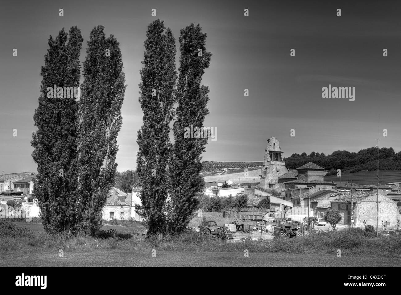 L'église romane San Cebrian de Mazote (10e siècle), Valladolid, Castille et Leon, Espagne Banque D'Images