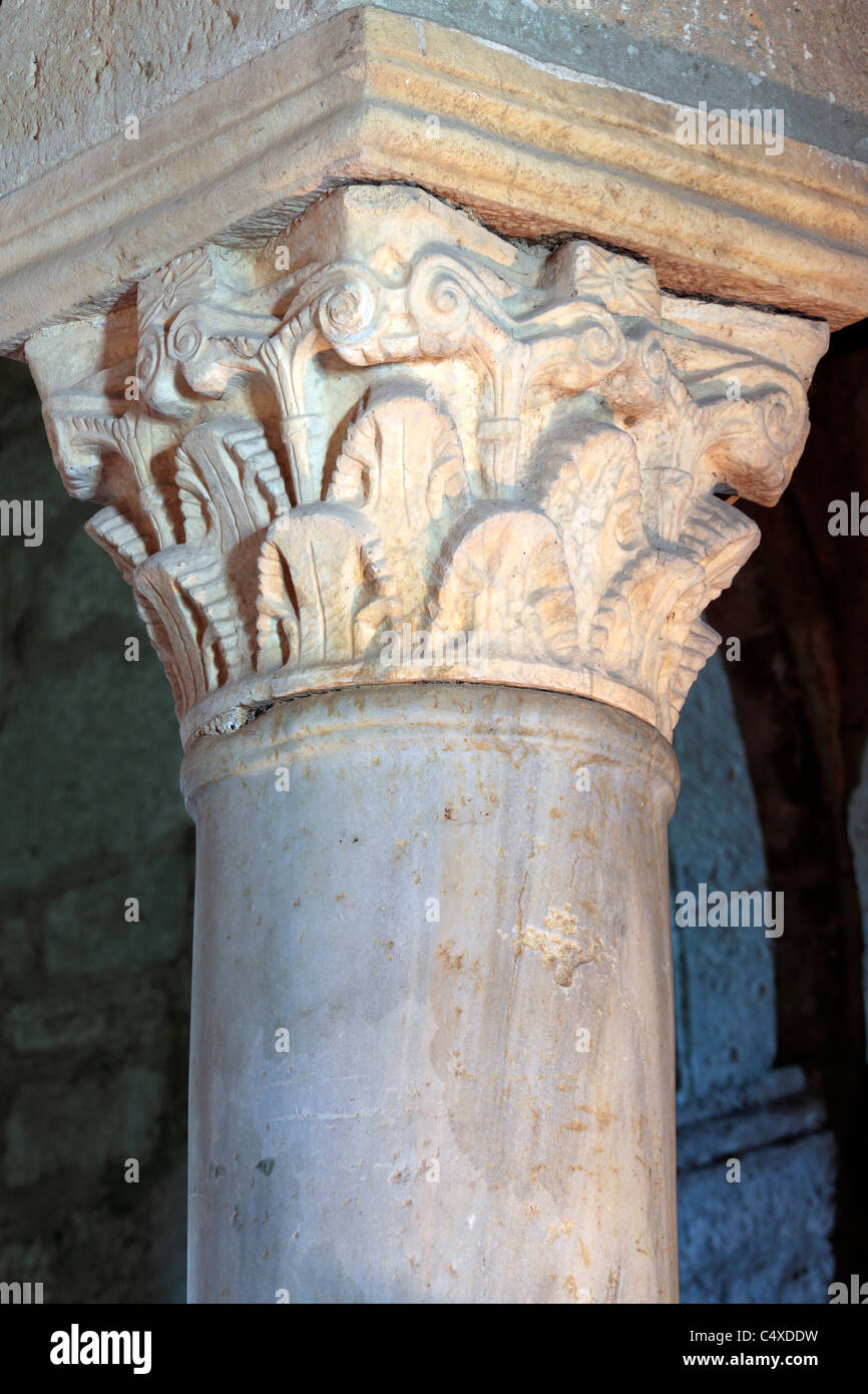 L'église wisigothique de San Juan Bautista (7e siècle), Baños de Cerrato, Valladolid, Castille et Leon, Espagne Banque D'Images