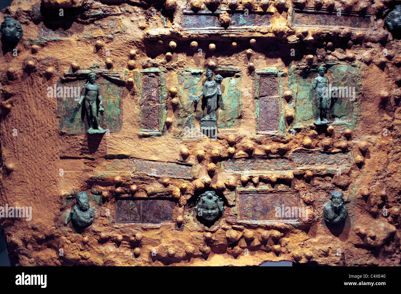 Poitrine ancienne, musée, Zaragoza, Aragon, Espagne Banque D'Images