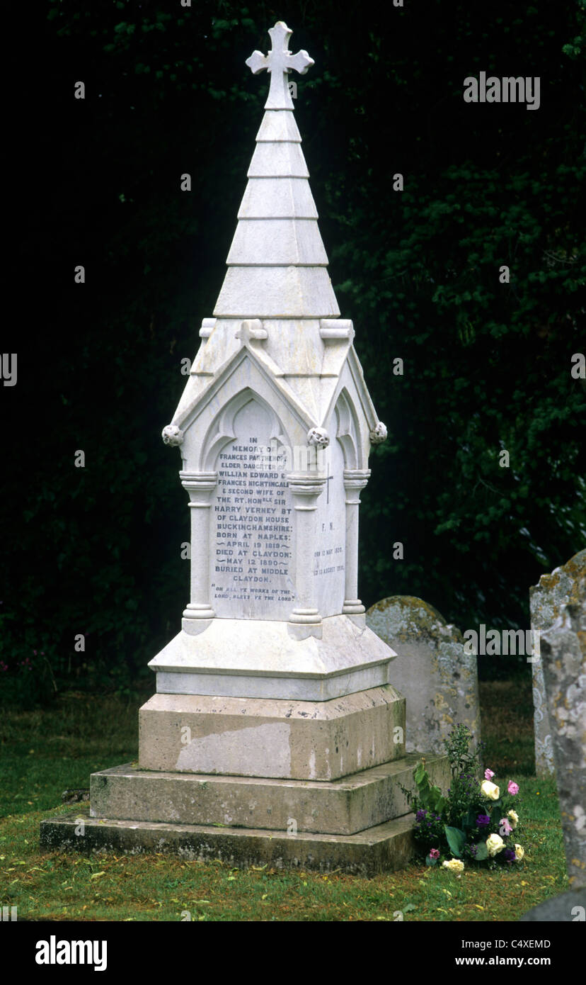 East Wellow, Hampshire. Mémorial à Florence Nightingale et la famille cimetière monument monuments England UK English grave Banque D'Images