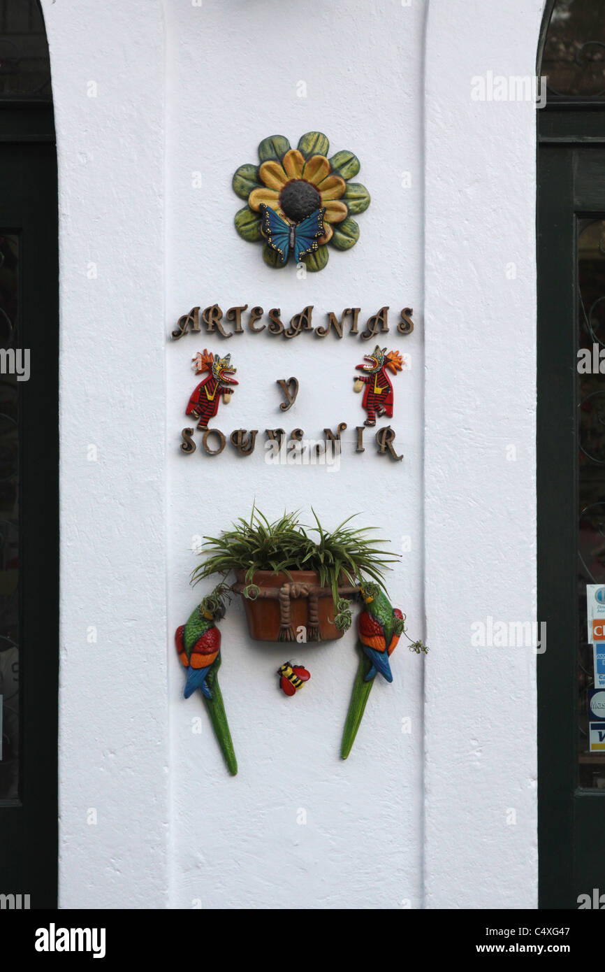 Boutique de souvenirs à la vieille ville de Panama City, au Panama. Banque D'Images