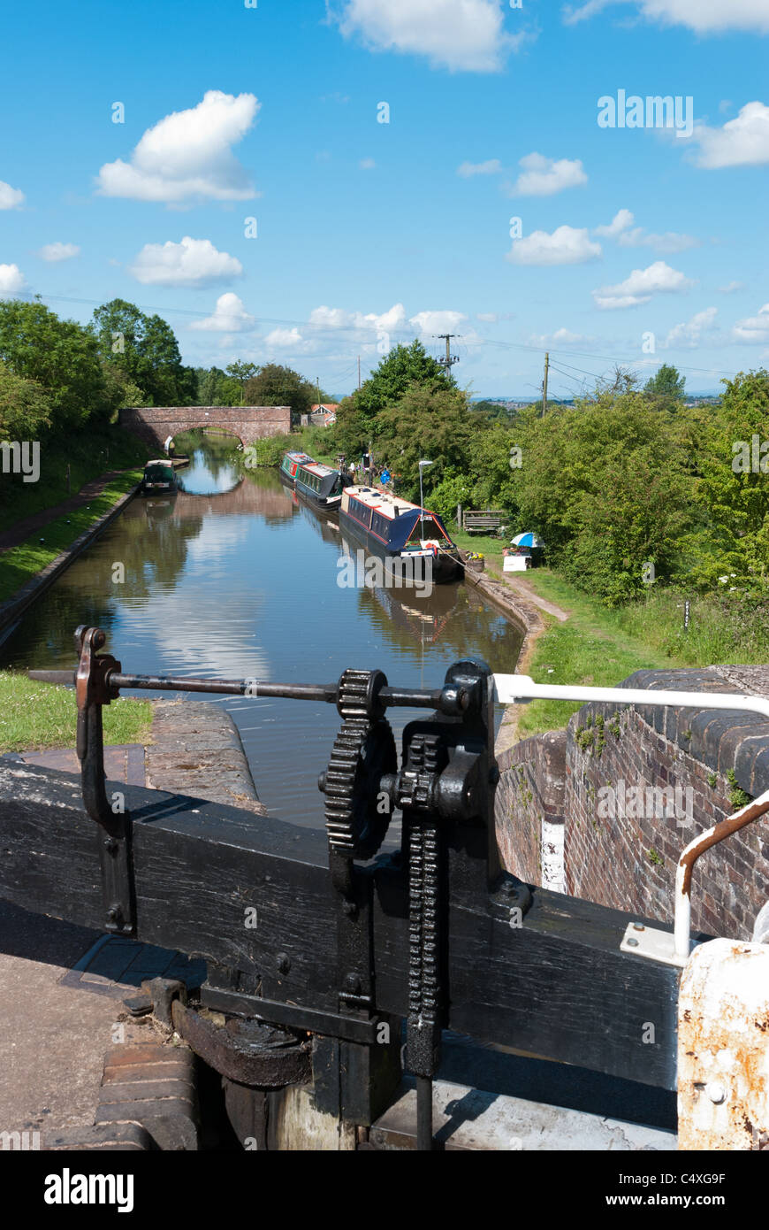 Tardebigge écluses sur le Canal de Worcester et Birmingham Banque D'Images