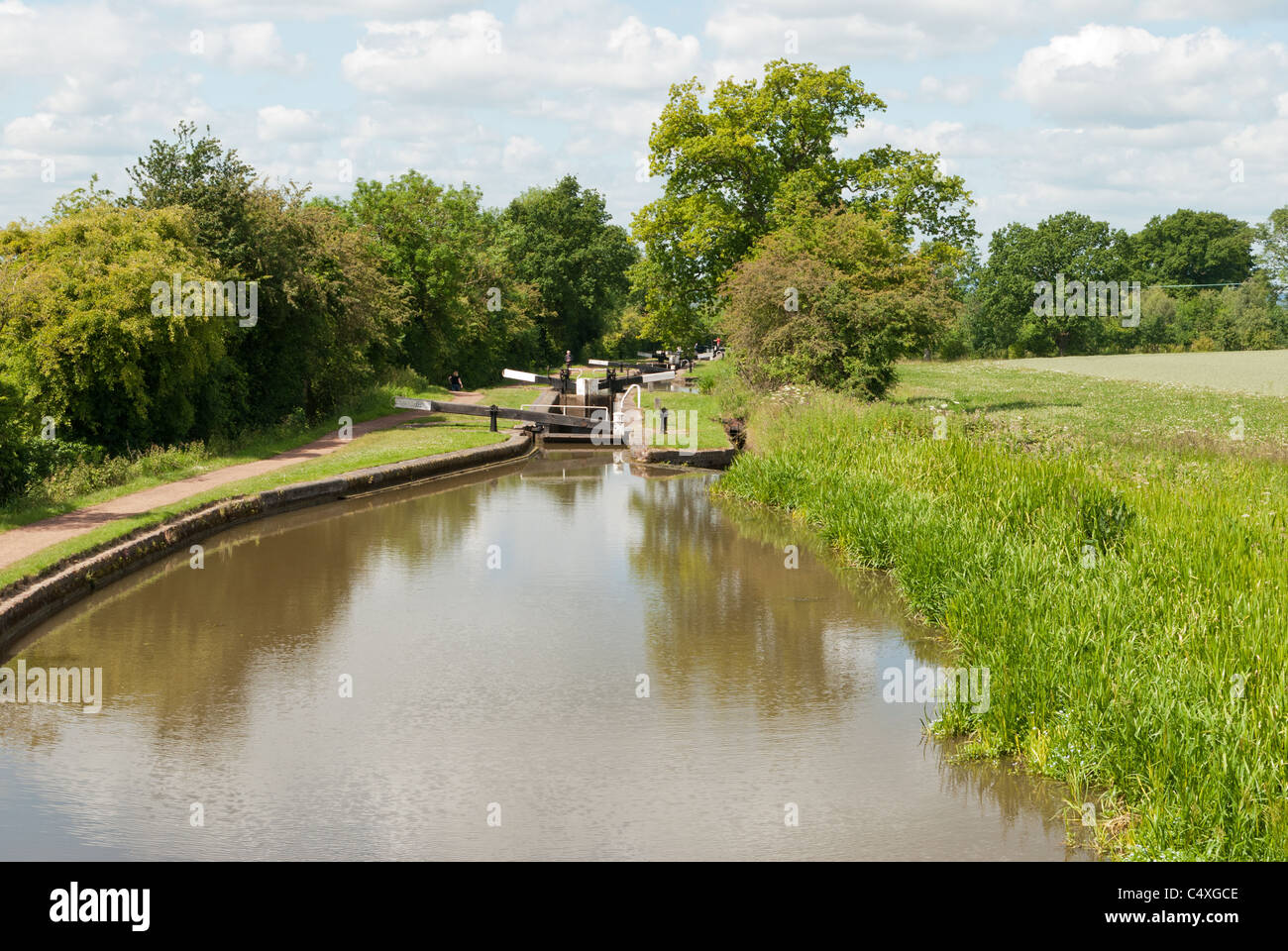 Tardebigge écluses sur le Canal de Worcester et Birmingham Banque D'Images