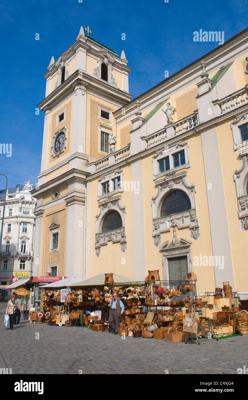 Les étals de marché à Freyung street Innere Stadt Vienne Autriche Europe centrale Banque D'Images