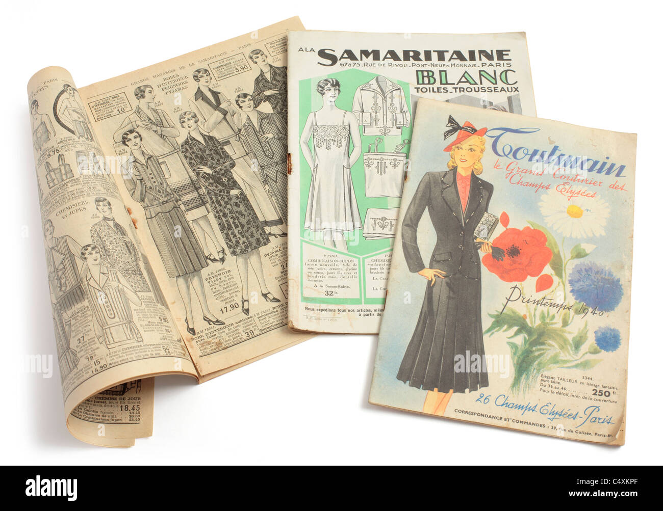 Vintage mode français d'avant-guerre les catalogues Banque D'Images