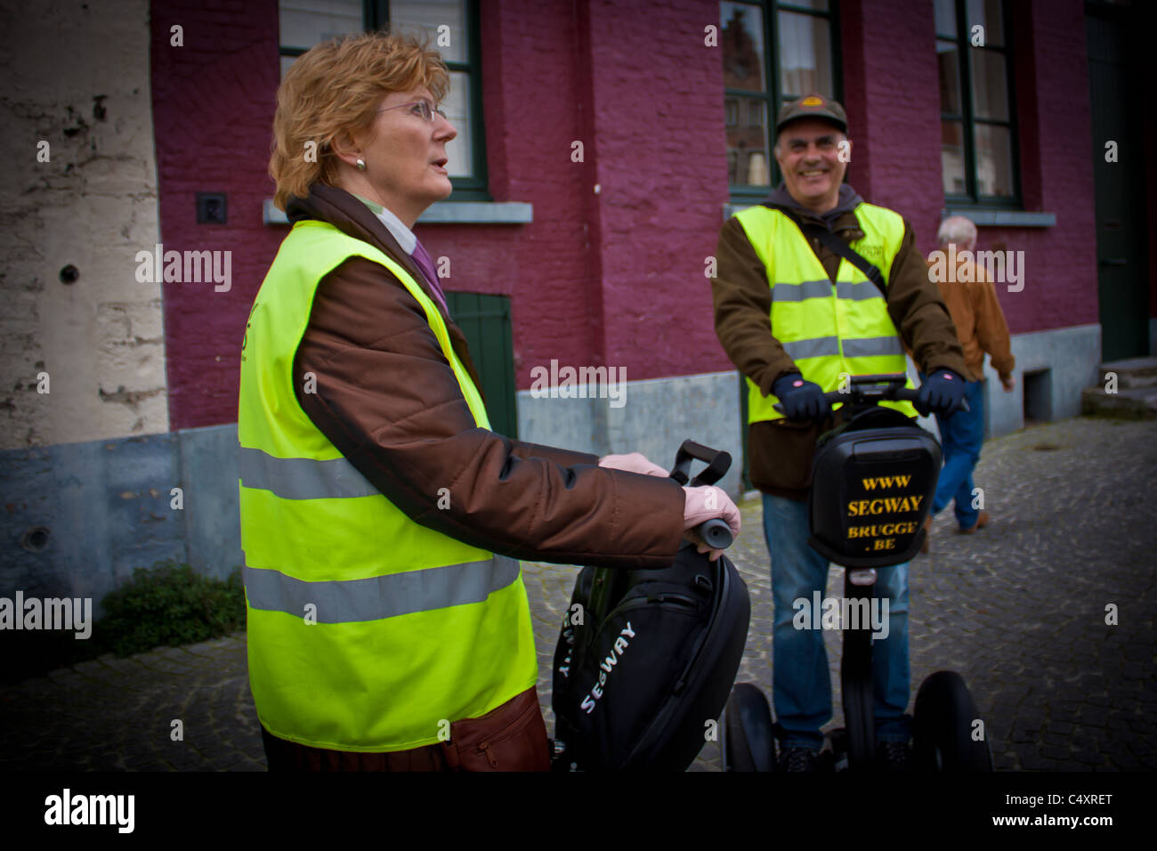 Tournée Segway Bruges Banque D'Images