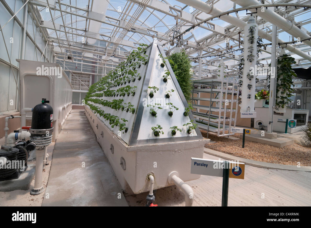 Le parc à thème Epcot Pavillon Terre Walt Disney World Resort Orlando la Floride le derrière La Tour & Graines vivant avec les terres d' Banque D'Images