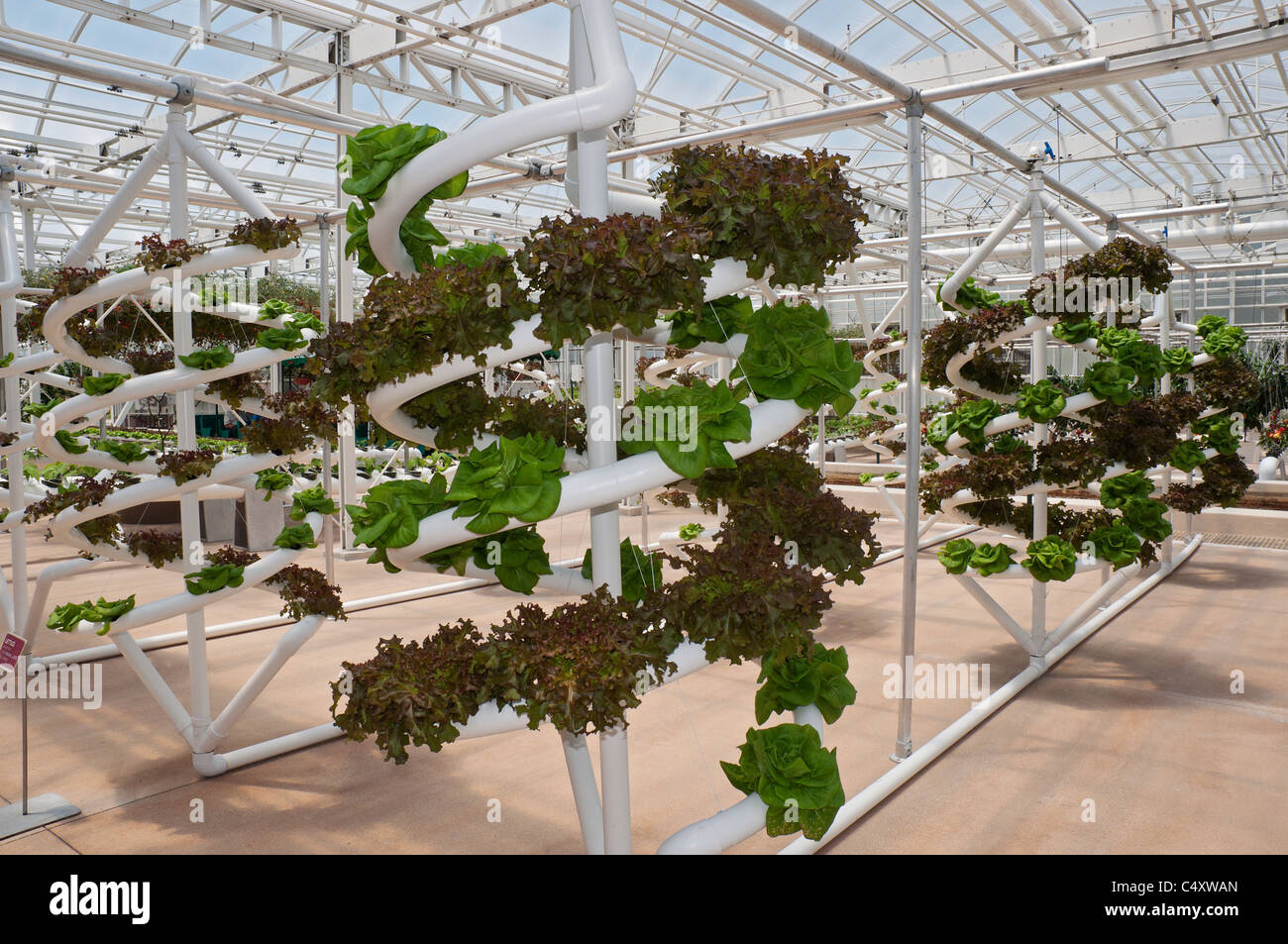 Le parc à thème Epcot Pavillon Terre Walt Disney World Resort Orlando la Floride le derrière La Tour & Graines vivant avec les terres d' Banque D'Images