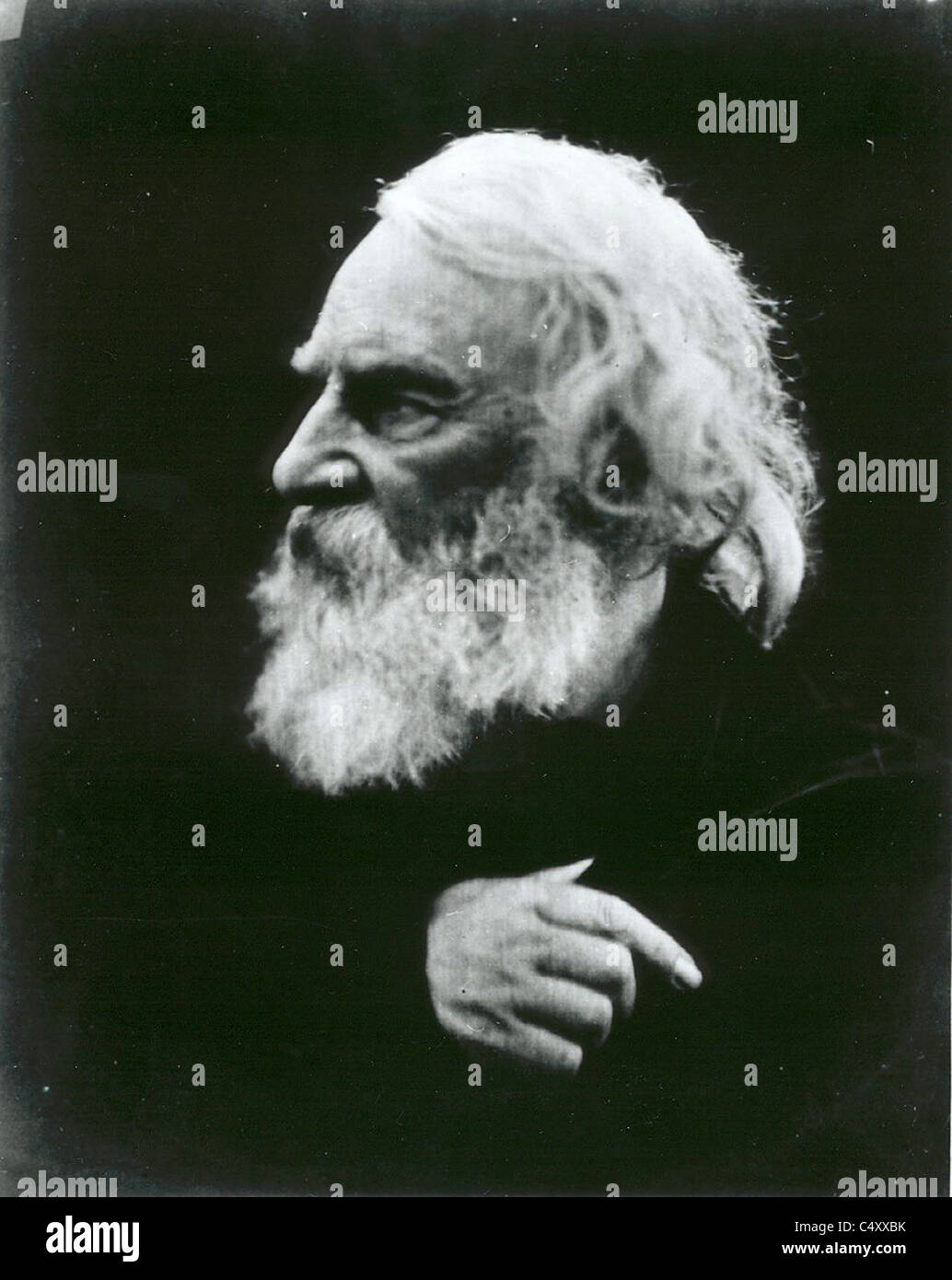 Henry Wadsworth Longfellow, poète américain et éducateur Banque D'Images