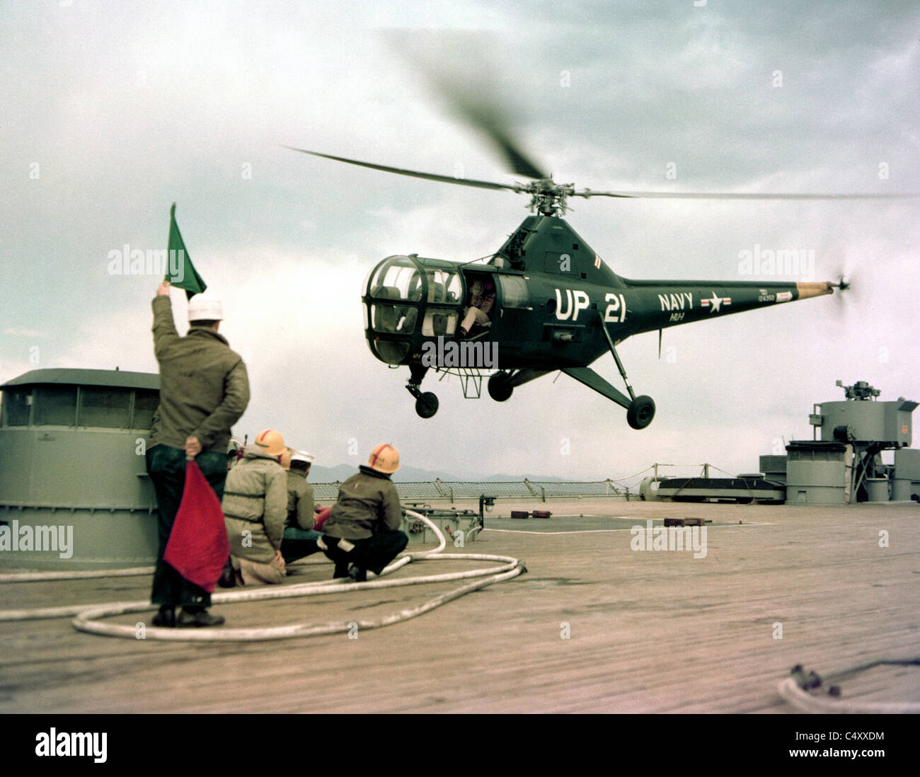 La Marine américaine Sikorsky HO3S-1 helicopter Banque D'Images