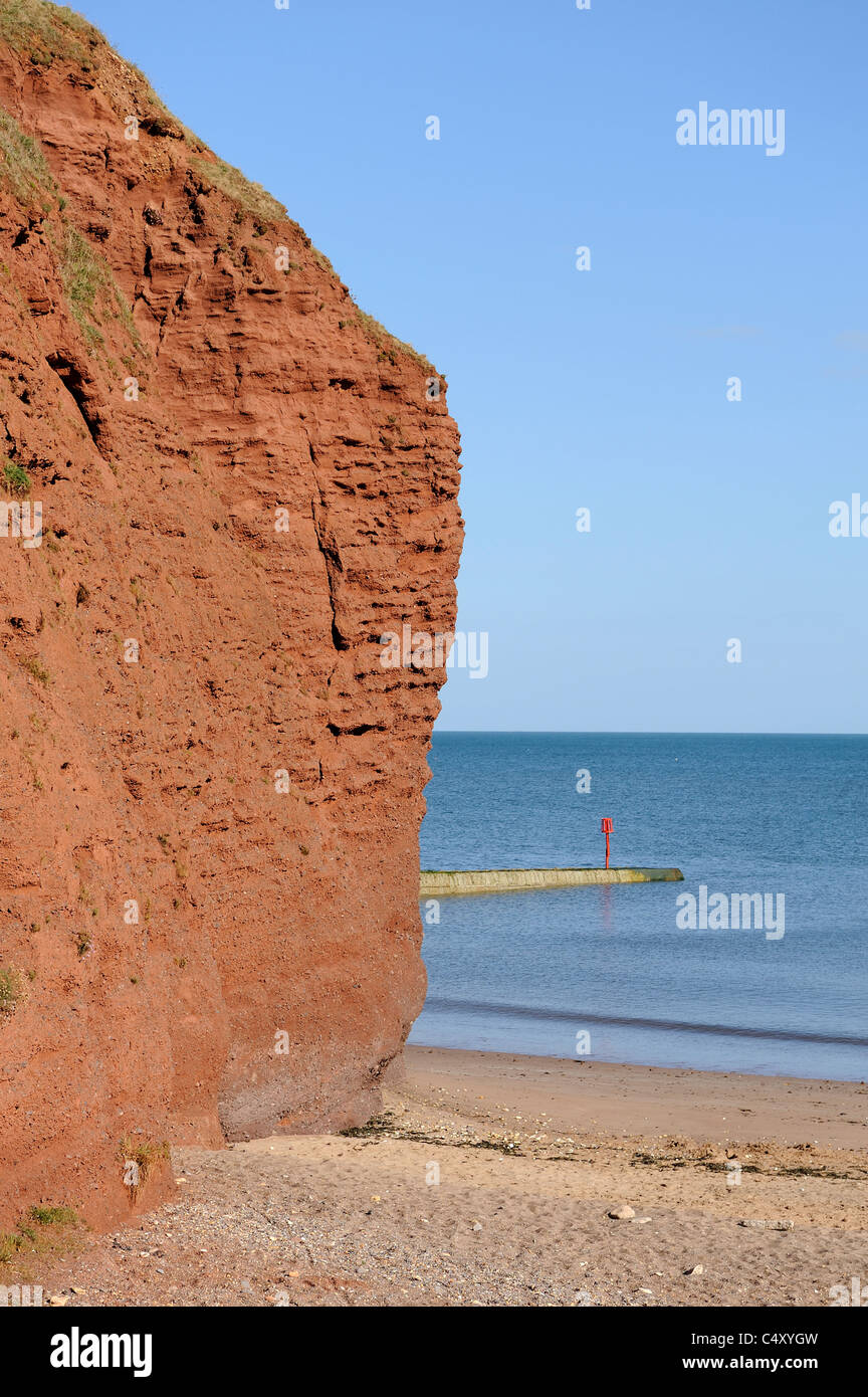 Devon Rouge Plage de rocher rouge Banque de photographies et d’images à haute ...