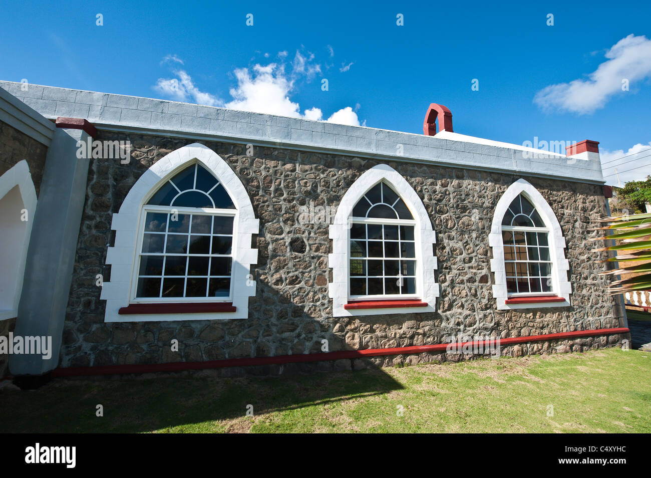 L'église St-Matthieu, Biabou, St Vincent & les Grenadines. Banque D'Images