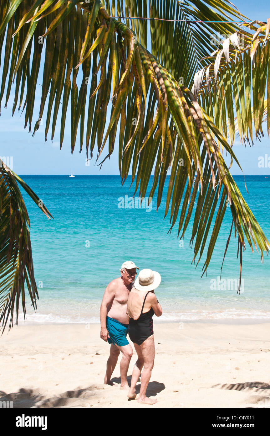 Partie inférieure de la baie, Bequia, St Vincent & les Grenadines. Banque D'Images