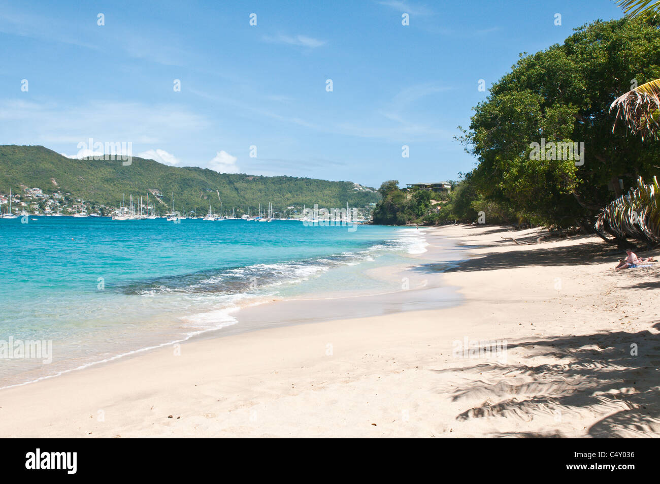 Lower Bay Beach, Bequia, Saint-Vincent-et-les Grenadines. Banque D'Images