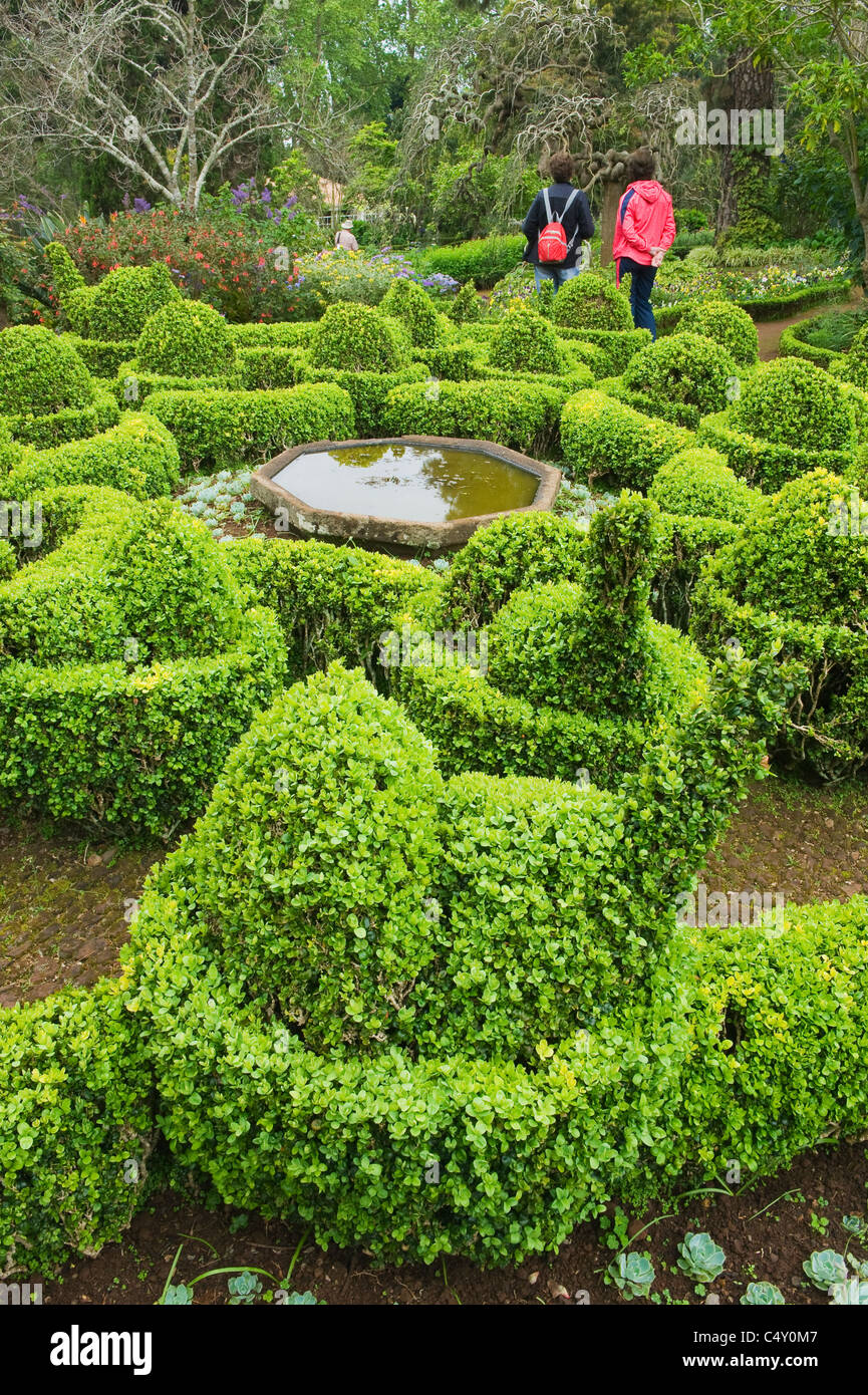 Topiary, Jardin Botanique National de Madère, Funchal, Madeira, Portugal Banque D'Images