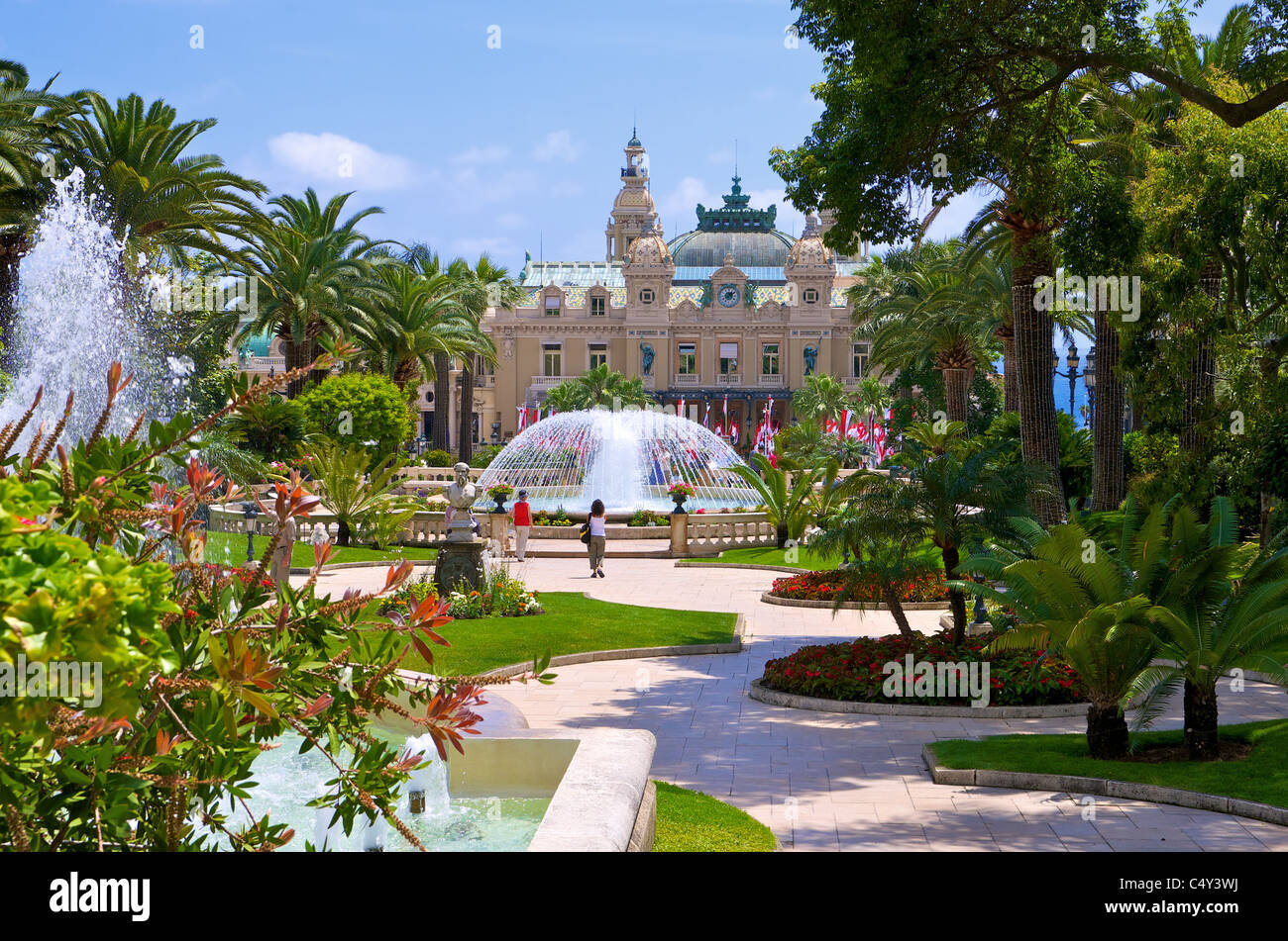 Jardin impeccable à Monaco Banque D'Images