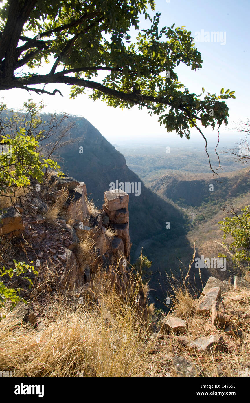 Je Muchen en vue de la gorge du Zimbabwe Chizarira National Park Banque D'Images