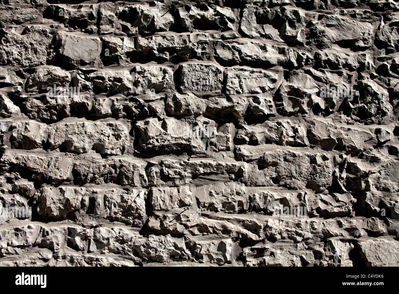 Façade rustique avec une structure Banque D'Images