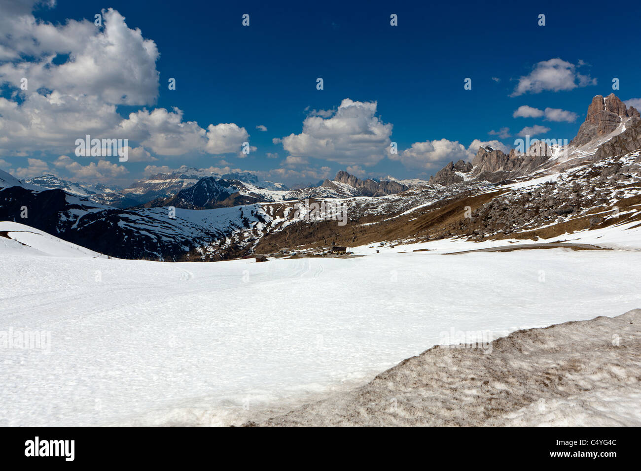 Col Giau, Santa Lucia, Vento, Dolomites, Italie, Europe Banque D'Images