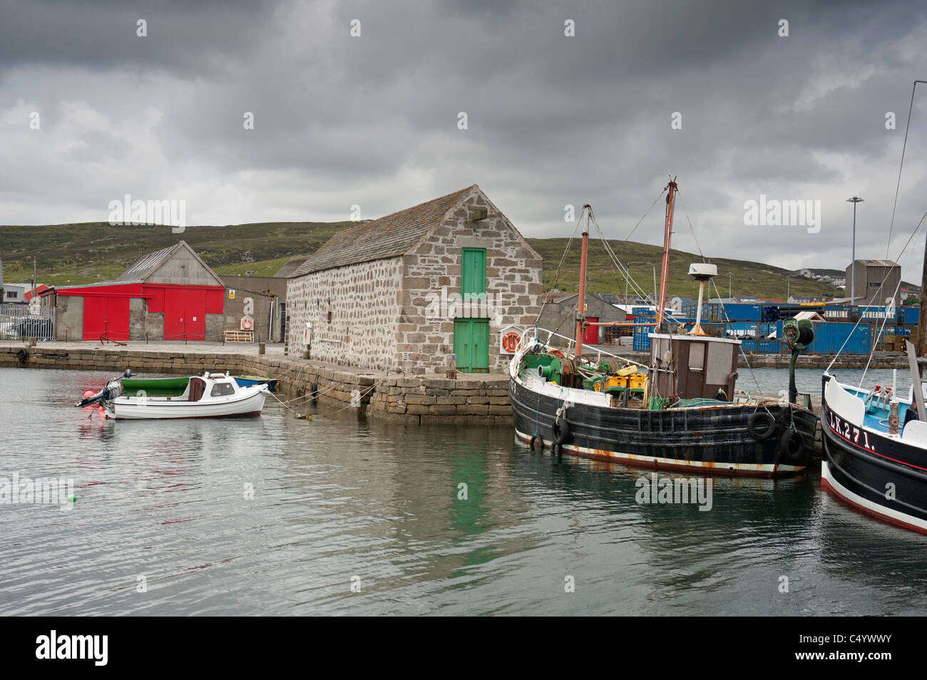 Hay's Dock en face du musée de Lerwick, îles Shetland, en Écosse. 7363 SCO Banque D'Images