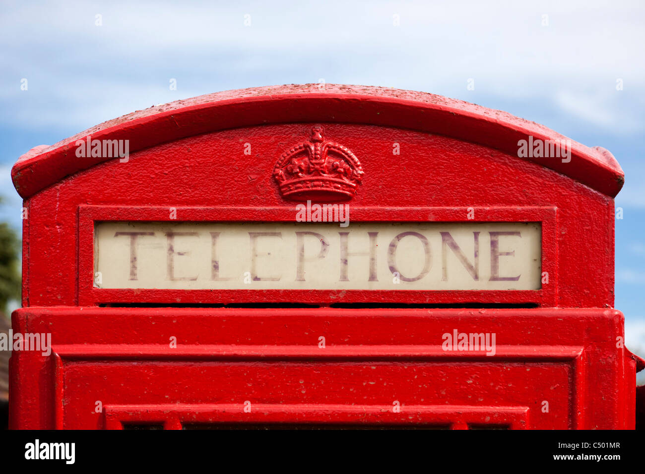 Phone box détail, England, UK Banque D'Images