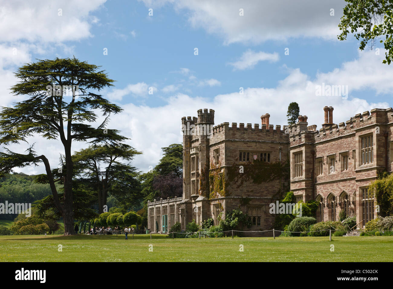 Hampton Court, l'espoir sous Dinmore, Leominster, Herefordshire, Angleterre Banque D'Images