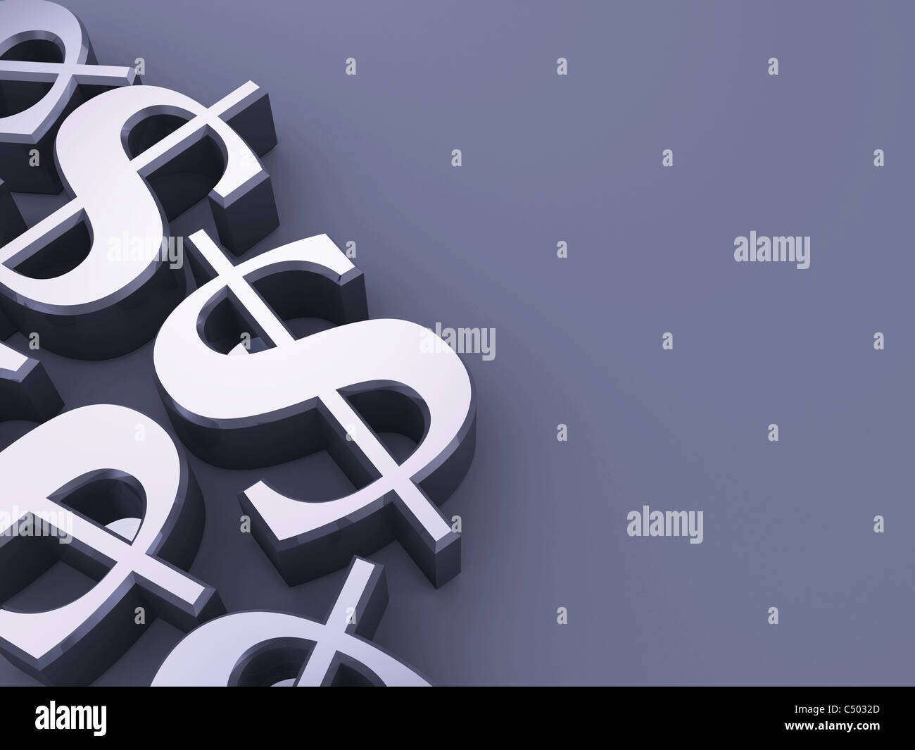 Symboles du dollar Banque D'Images