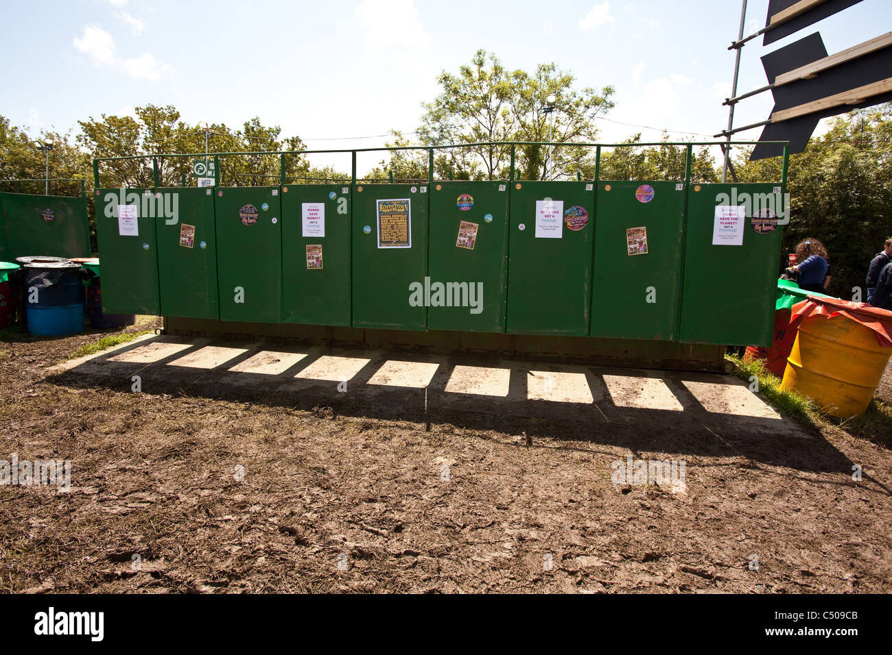 Long drop toilets glastonbury festival Banque de photographies et d