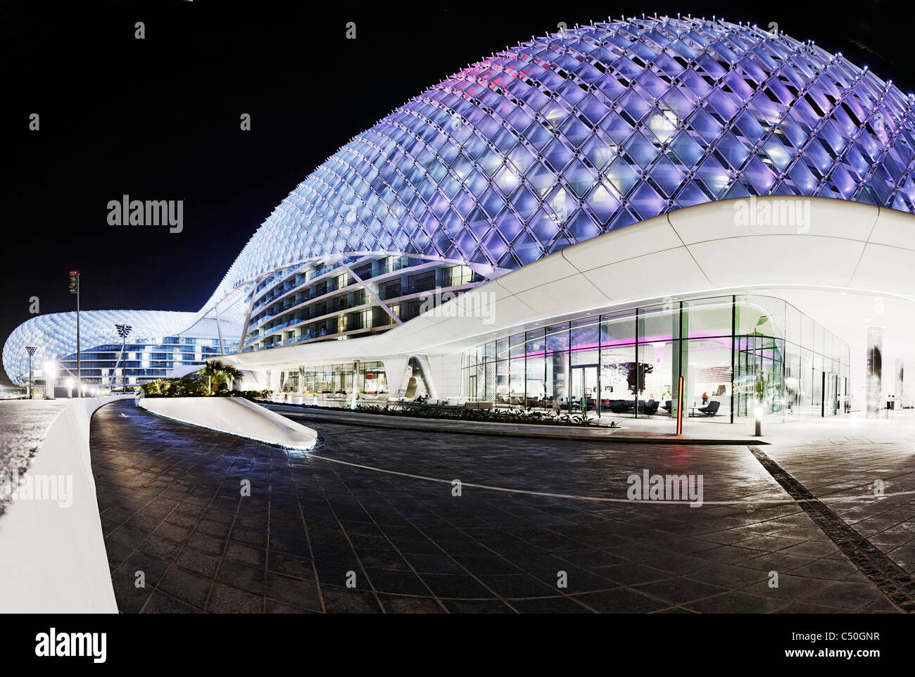 YAS Hotel, un hôtel de luxe, Yas Island, Abu Dhabi, Émirats arabes unis, au Moyen-Orient, en Asie Banque D'Images