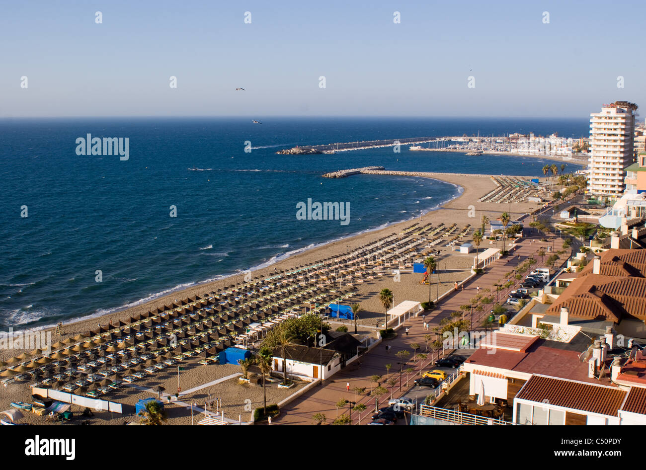 Maison de plage de Fuengirola SUR LA COSTA DEL SOL Andalousie Espagne Banque D'Images