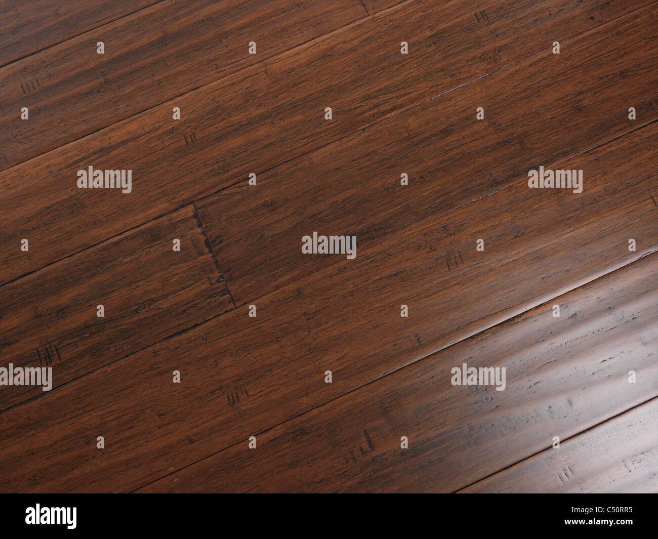 Le blé ancien plancher de bois de bambou Banque D'Images