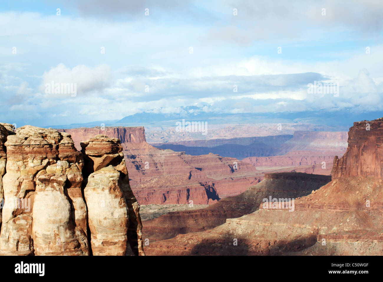L'étonnant rocher structures à canyonlands, Utah, USA Banque D'Images